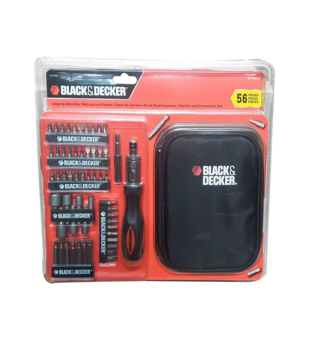 SET PUNTAS+DESTORNILLADOR B&D A7104-56pz
